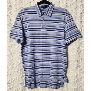 Polo Ralph Lauren Shirt Mens M‎ Pima Cotton Striped Short Sleeve Preppy College